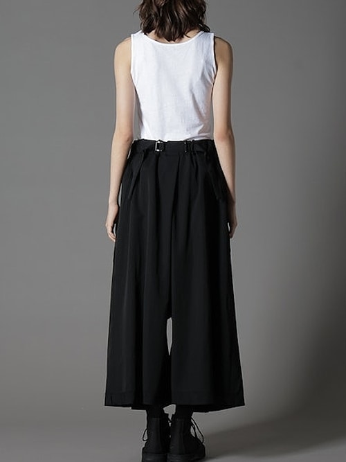 Ground Y�����饦��ɥ磻/W/GABARDINE HAKAMA PANTS/BLACK