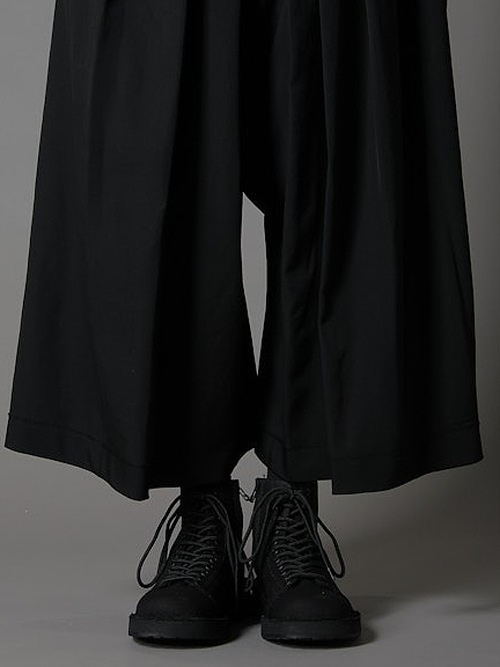 Ground Y�����饦��ɥ磻/W/GABARDINE HAKAMA PANTS/BLACK