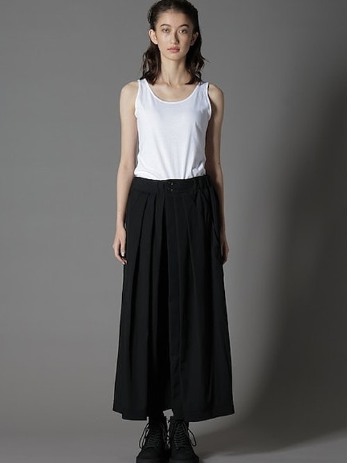 Ground Y�����饦��ɥ磻/W/GABARDINE HAKAMA PANTS/BLACK