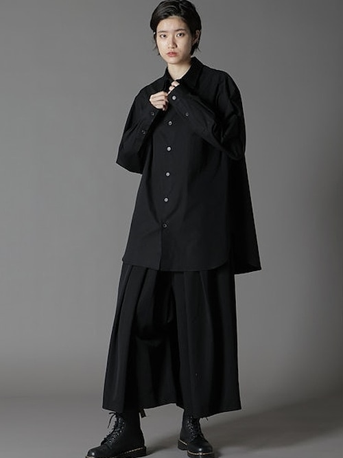 Ground Y�����饦��ɥ磻/W/GABARDINE HAKAMA PANTS/BLACK