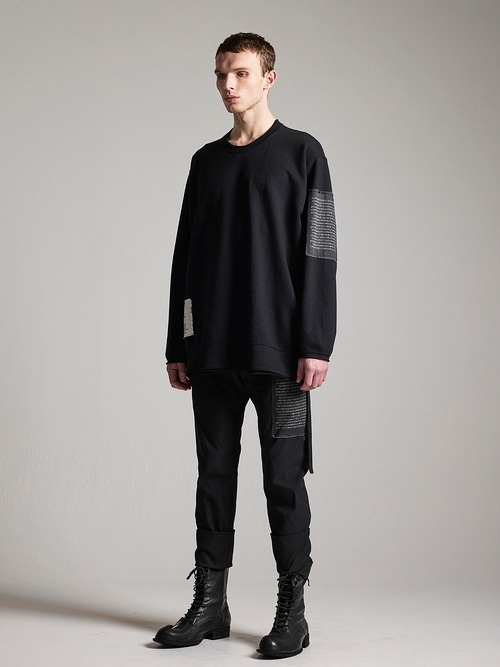 �㴰���nude:masahiko maruyama ���̡���:�ޥ��ҥ��ޥ���/OVERSIZED SWEAT w/PRINTED PATCHES/Black