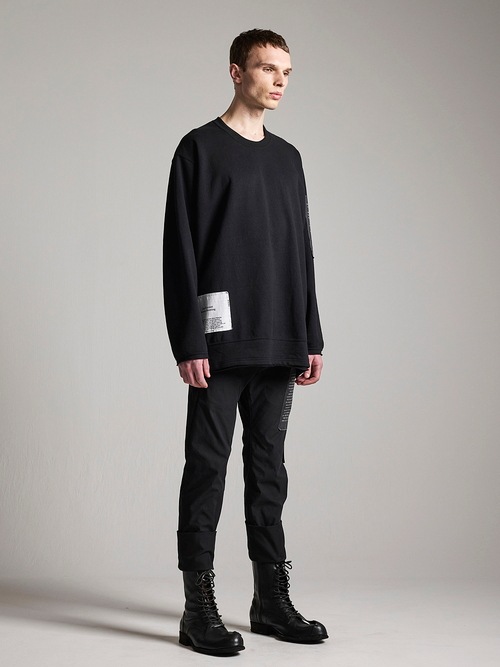 �㴰���nude:masahiko maruyama ���̡���:�ޥ��ҥ��ޥ���/OVERSIZED SWEAT w/PRINTED PATCHES/Black