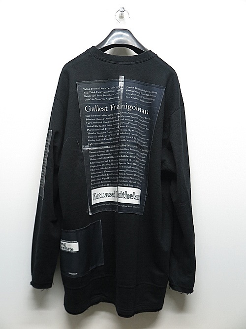 �㴰���nude:masahiko maruyama ���̡���:�ޥ��ҥ��ޥ���/OVERSIZED SWEAT w/PRINTED PATCHES/Black