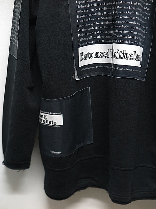 �㴰���nude:masahiko maruyama ���̡���:�ޥ��ҥ��ޥ���/OVERSIZED SWEAT w/PRINTED PATCHES/Black