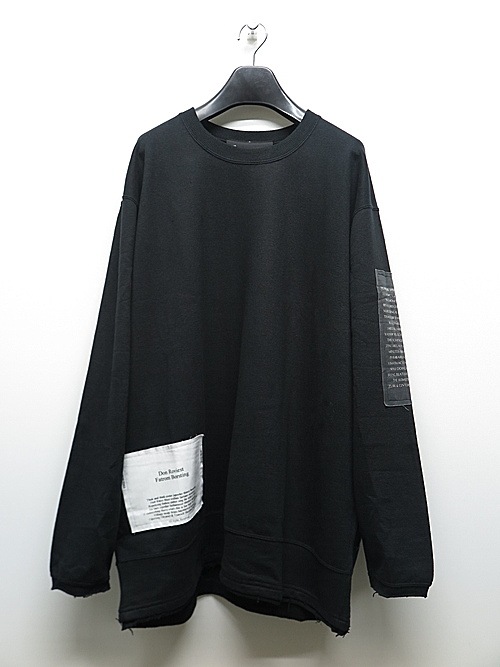 �㴰���nude:masahiko maruyama ���̡���:�ޥ��ҥ��ޥ���/OVERSIZED SWEAT w/PRINTED PATCHES/Black