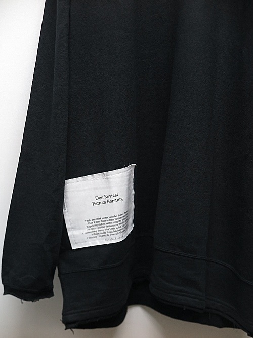 �㴰���nude:masahiko maruyama ���̡���:�ޥ��ҥ��ޥ���/OVERSIZED SWEAT w/PRINTED PATCHES/Black