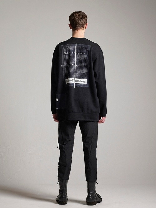�㴰���nude:masahiko maruyama ���̡���:�ޥ��ҥ��ޥ���/OVERSIZED SWEAT w/PRINTED PATCHES/Black