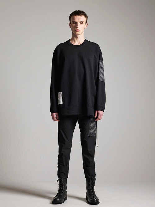 �㴰���nude:masahiko maruyama ���̡���:�ޥ��ҥ��ޥ���/OVERSIZED SWEAT w/PRINTED PATCHES/Black