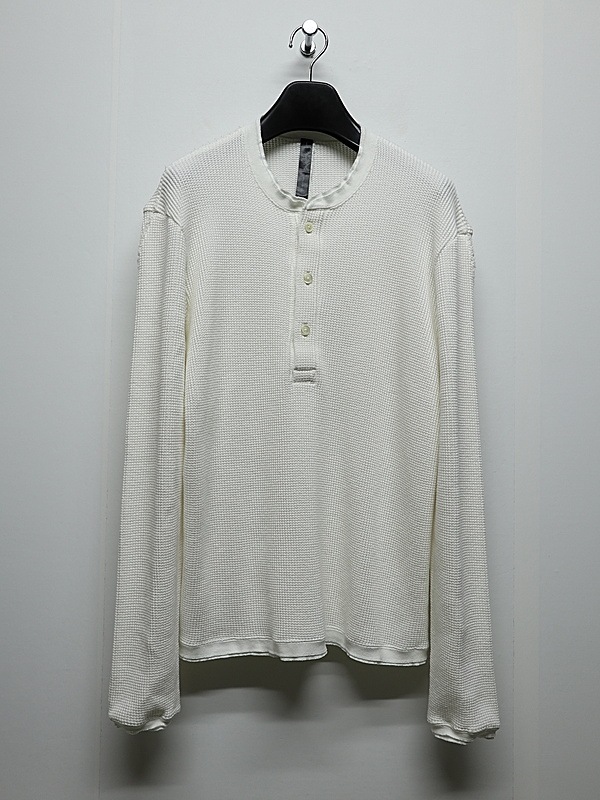wjk�����֥른��������/waffle henley L/S/white