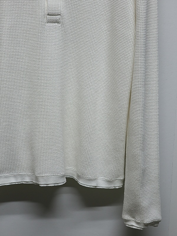 wjk�����֥른��������/waffle henley L/S/white