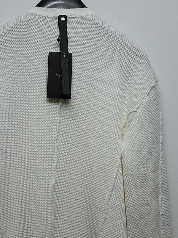 wjk�����֥른��������/waffle henley L/S/white