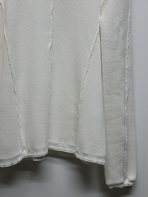 wjk�����֥른��������/waffle henley L/S/white