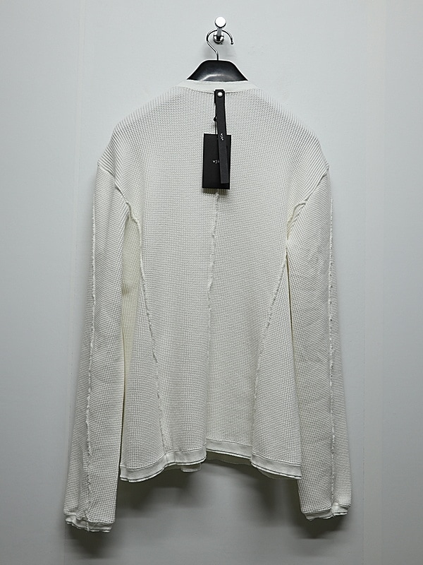 wjk�����֥른��������/waffle henley L/S/white