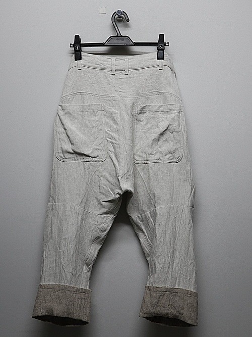 �㴰���nude:masahiko maruyama ���̡���:�ޥ��ҥ��ޥ���/Linen Double Cloth PANTS/White-Ecru