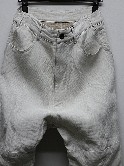 �㴰���nude:masahiko maruyama ���̡���:�ޥ��ҥ��ޥ���/Linen Double Cloth PANTS/White-Ecru