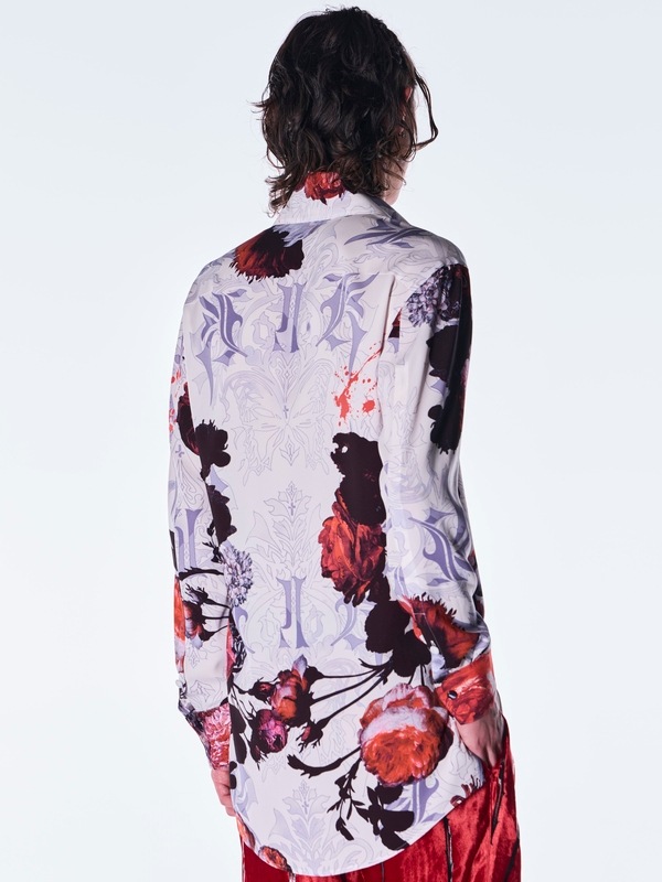 (ͽ���ʡ�10������11������ͽ��/kiryuyrik������奦����奦/Goth Flora Shirt/White