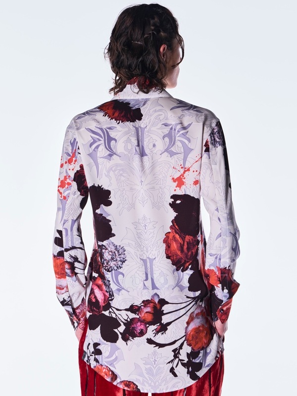 (ͽ���ʡ�10������11������ͽ��/kiryuyrik������奦����奦/Goth Flora Shirt/White