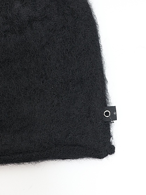 wjk֥른/mohair shaggy knit beanie/all black