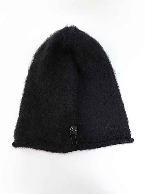 wjk֥른/mohair shaggy knit beanie/all black