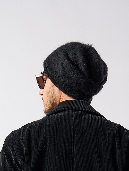 (ͽʡ1011ͽ/wjk֥른/mohair shaggy knit beanie/all black