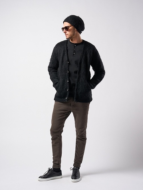 (ͽʡ1011ͽ/wjk֥른/mohair shaggy knit beanie/all black