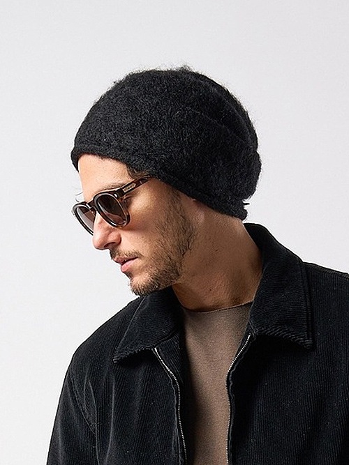 (ͽʡ1011ͽ/wjk֥른/mohair shaggy knit beanie/all black