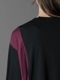 Ground Y�����饦��ɥ磻/C/MOJERSEY COMBINATION MIX BLOCK LONG SLEEVED T-SHIRT/BLACKPURPLE