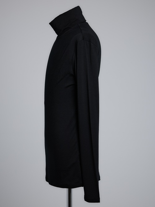 (ͽʡ89ͽ/THE ONENESSͥ/Tencel Jersey High Neck Turtle/Black