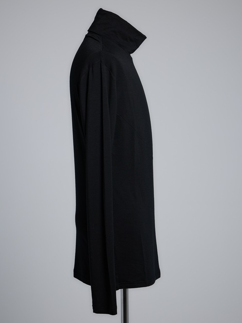 (ͽʡ89ͽ/THE ONENESSͥ/Tencel Jersey High Neck Turtle/Black