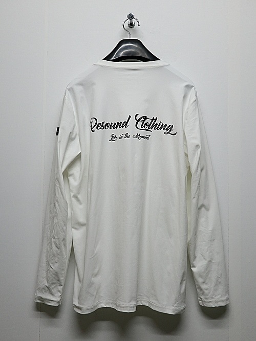 RESOUND CLOTHING���ꥵ����ɥ���������/LOOSE FIT BACK PT nylon longsleave Tee/WHITE