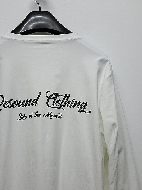 RESOUND CLOTHING���ꥵ����ɥ���������/LOOSE FIT BACK PT nylon longsleave Tee/WHITE
