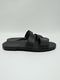 ATTACHMENT�������å�����/SMOOTH LEATHER SLIDE SANDAL/BLACK