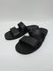 ATTACHMENT�������å�����/SMOOTH LEATHER SLIDE SANDAL/BLACK