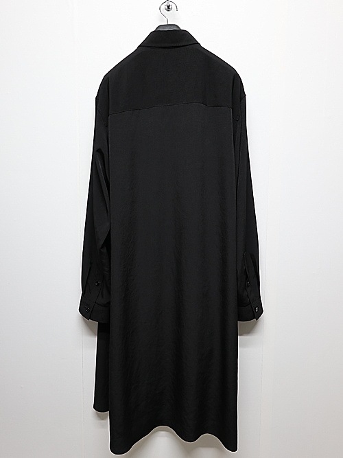 Ground Y�����饦��ɥ磻/TA/PE CREPE DE CHINE ASYMMETRY SHIRT/BLACK