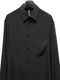 Ground Y�����饦��ɥ磻/TA/PE CREPE DE CHINE ASYMMETRY SHIRT/BLACK