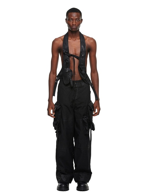 (ͽ����)8��9������ͽ��/JULIUS����ꥦ��/COTTON BACK SATIN TROUSERS16/BLACK
