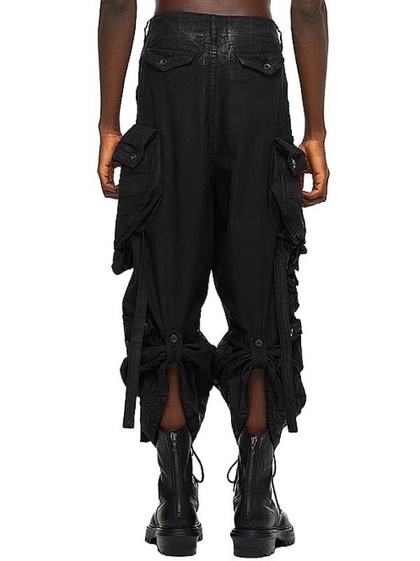 JULIUS����ꥦ��/COTTON BACK SATIN TROUSERS16/BLACK