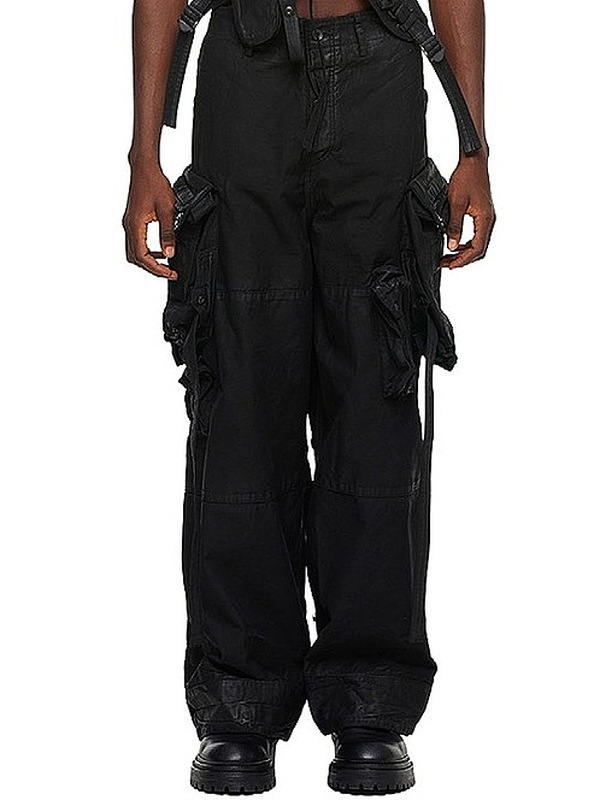JULIUS����ꥦ��/COTTON BACK SATIN TROUSERS16/BLACK