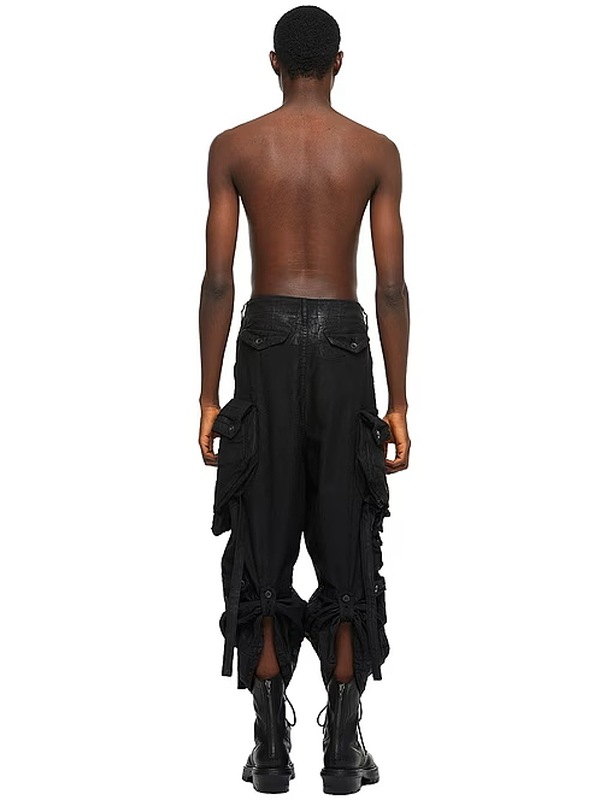 JULIUS����ꥦ��/COTTON BACK SATIN TROUSERS16/BLACK