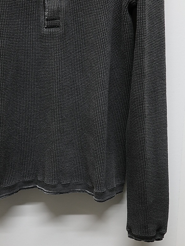 wjk�����֥른��������/waffle henley L/S/d.charcoal