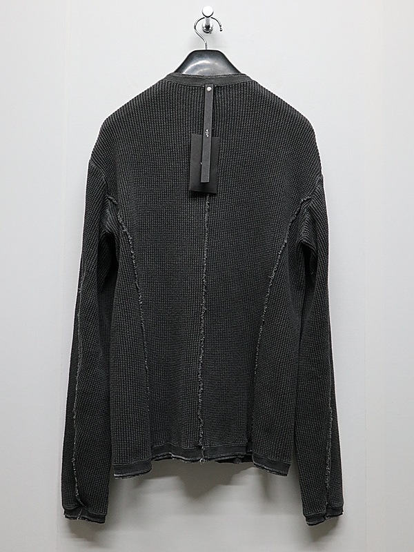 wjk�����֥른��������/waffle henley L/S/d.charcoal