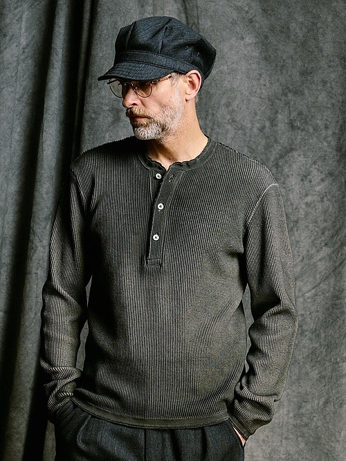 (ͽ���ʡ�9��10������ͽ��/wjk�����֥른��������/waffle henley L/S/d.charcoal
