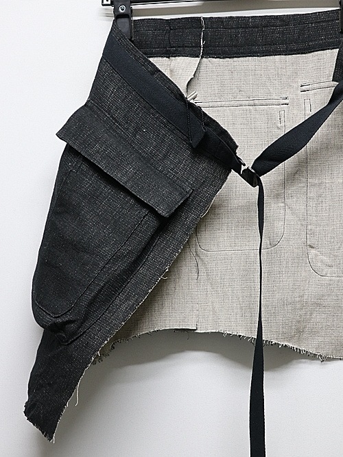 �㴰���nude:masahiko maruyama ���̡���:�ޥ��ҥ��ޥ���/WAIST APRON/Black-Ecru