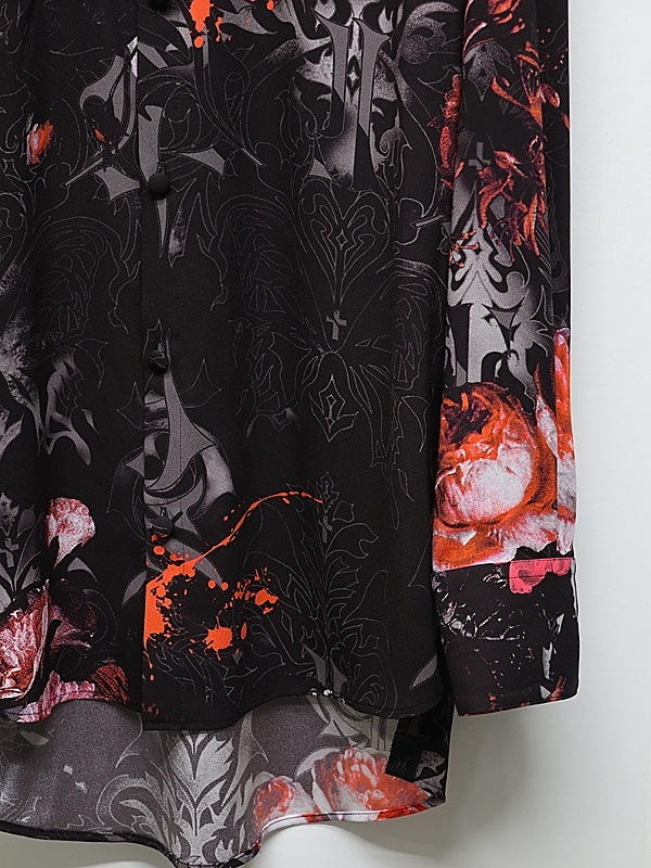 (ͽ���ʡ�10������11������ͽ��/kiryuyrik������奦����奦/Goth Flora Shirt/Black