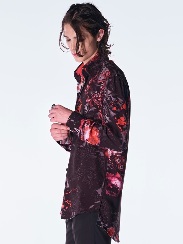 (ͽ���ʡ�10������11������ͽ��/kiryuyrik������奦����奦/Goth Flora Shirt/Black