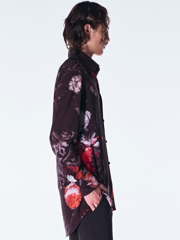 (ͽ���ʡ�10������11������ͽ��/kiryuyrik������奦����奦/Goth Flora Shirt/Black