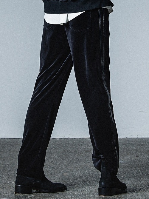 RESOUND CLOTHING���ꥵ����ɥ���������/VELOUR SIMIWIDE PT/BLACK.