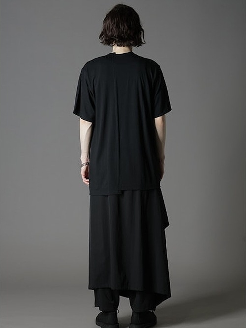 Ground Y�����饦��ɥ磻/C/MOJERSEY COMBINATION TSUJIKIRI SHORT SLEEVED T-SHIRT/BLACKWHITE