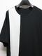 Ground Y�����饦��ɥ磻/C/MOJERSEY COMBINATION TSUJIKIRI SHORT SLEEVED T-SHIRT/BLACKWHITE