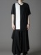 Ground Y�����饦��ɥ磻/C/MOJERSEY COMBINATION TSUJIKIRI SHORT SLEEVED T-SHIRT/BLACKWHITE